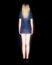 Load image into Gallery viewer, Indigo Round Tweed Dress
