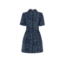 Tải hình ảnh vào trình xem Thư viện, Indigo Round Tweed Dress
