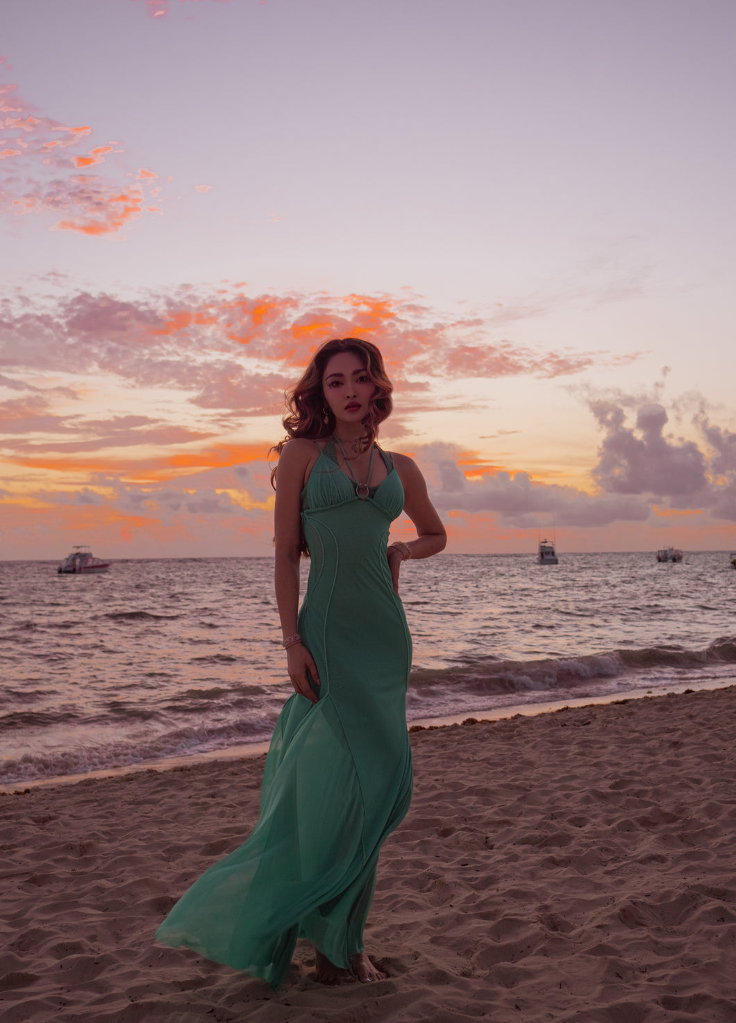 Sunset Dress (Emerald)