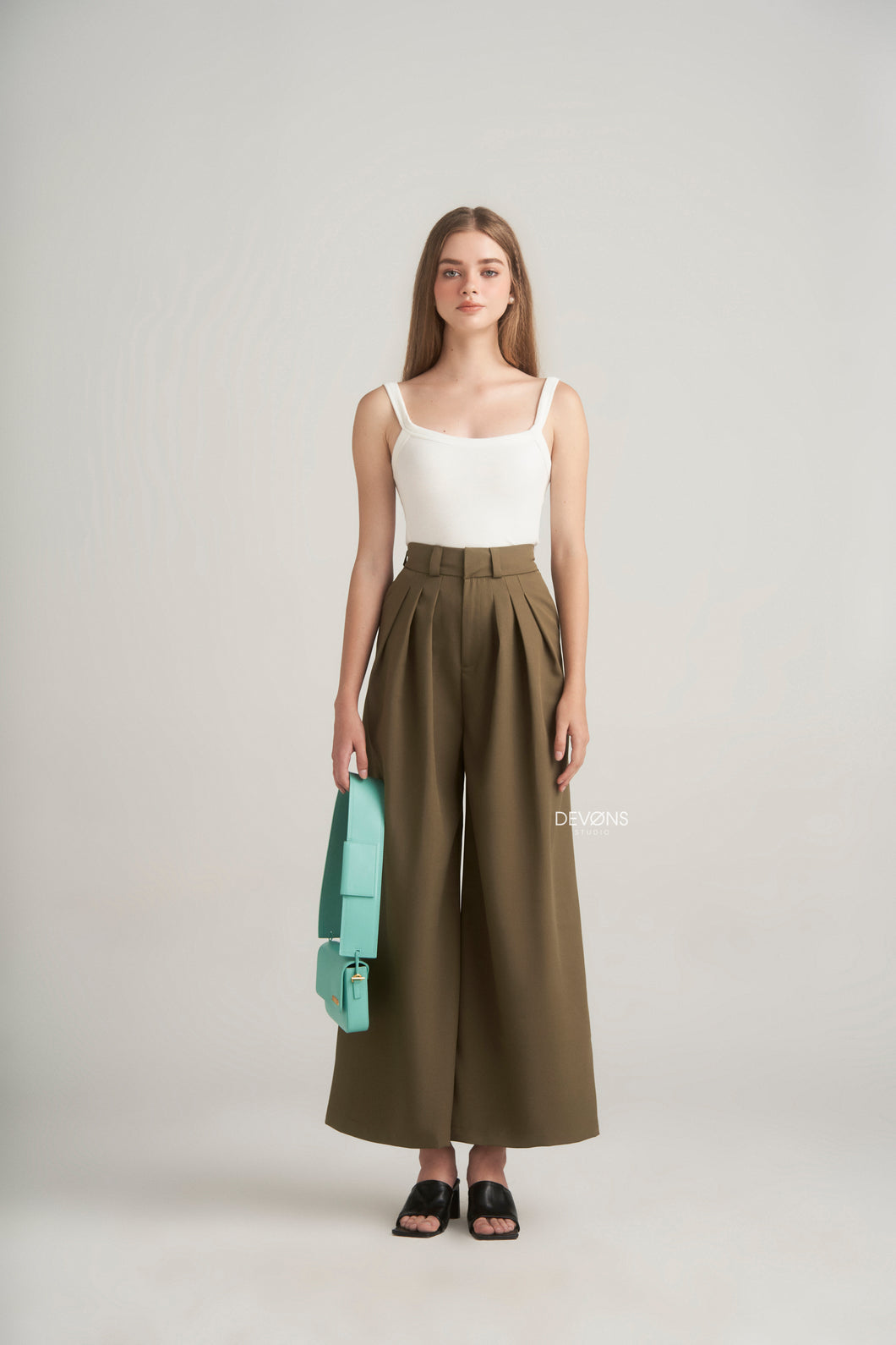 High Waisted Trousers F/W 22 (Olive)