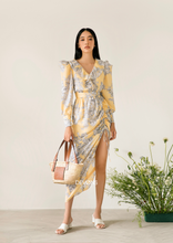 Load image into Gallery viewer, Lucky Ruffle Slit Dress (Yellow)
